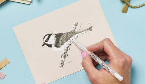 Sakura/Gelly Roll - Classic Bright White Ink Pen (Fine Tip/0.5mm)