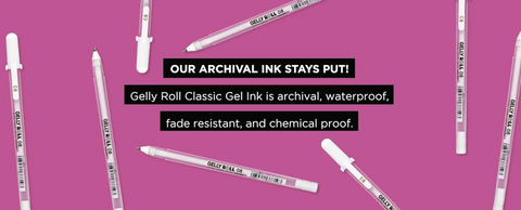 Sakura/Gelly Roll - Classic Bright White Ink Pen (Medium Tip/0.8mm)
