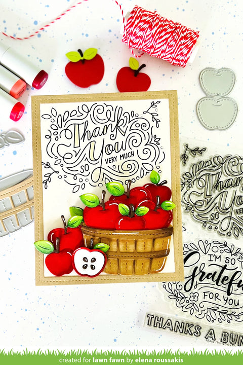 Lawn Fawn - Build-a-Barrel: Apple Dies