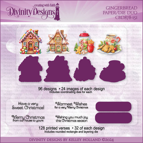 Divinity Designs - Gingerbread Paper/Die Duo