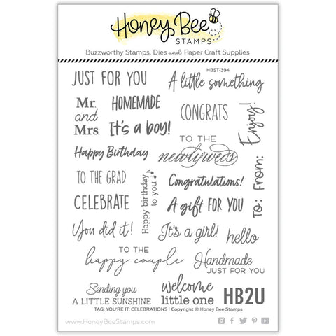 Honey Bee - Tag, You're It: Celebrations Stamp Set