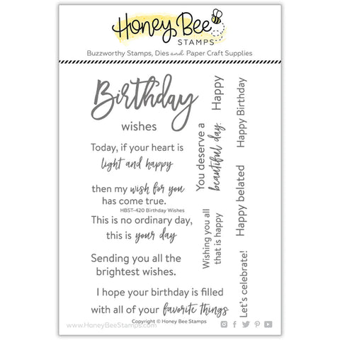 Honey Bee - Birthday Wishes Stamp Set