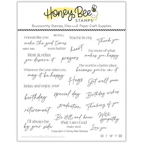 Honey Bee - Be Still Stamp