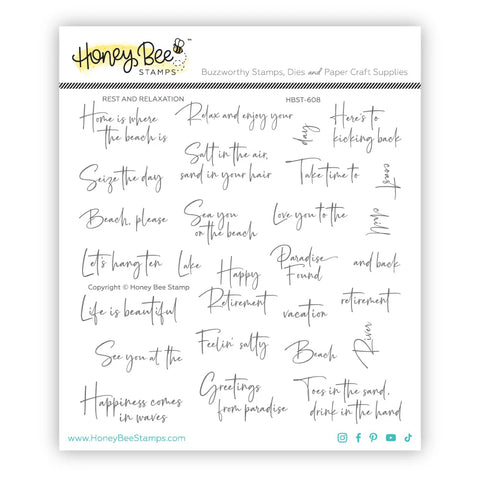 Honey Bee - Rest and Relaxation Stamp Set