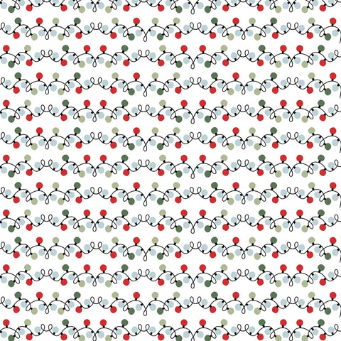 Echo Park - 12"x 12" Sparkly Lights (Here Comes Santa Paws) Double-Sided Paper