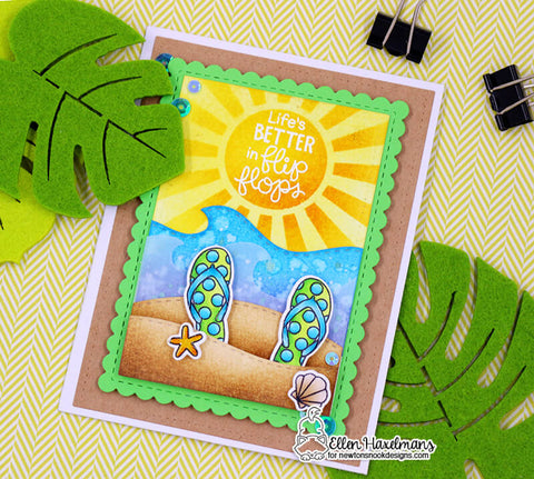 Newton's Nook - Flip Flop Life Stamp Set