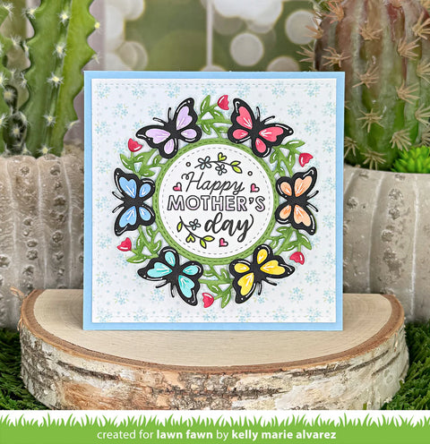 Lawn Fawn - Magic Iris Butterfly Wreath Add-On Dies