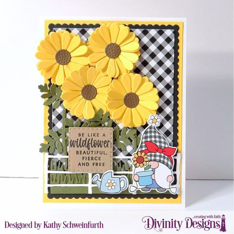 Divinity Designs - Gardening Gnomes Paper/Die Duo (CBD726-90SL)