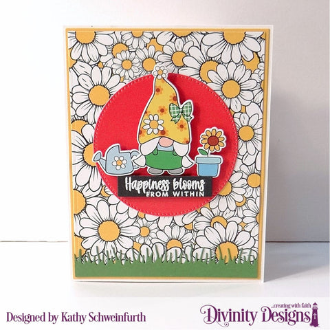 Divinity Designs - Gardening Gnomes Paper/Die Duo (CBD726-90SL)