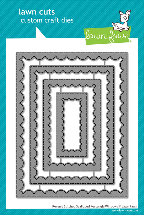 Lawn Fawn - Reverse Stitched Scalloped Rectangle Dies