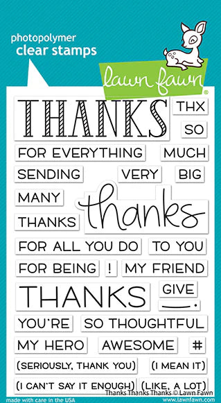 Lawn Fawn - Thanks Thanks Thanks Stamp Set