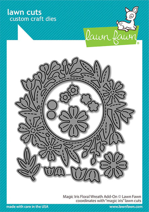 Lawn Fawn - Magic Iris Floral Wreath Add-On Dies