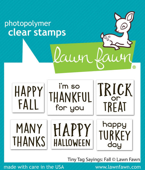 Lawn Fawn - Tiny Tags Sayings: Fall Stamp Set