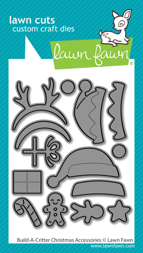 Lawn Fawn - Build-a-Critter Christmas Accessories