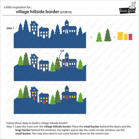 Lawn Fawn - Village Hillside Border Die