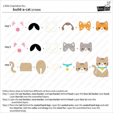Lawn Fawn - Build-a-Cat Dies