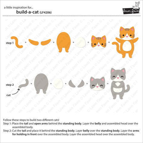 Lawn Fawn - Build-a-Cat Dies