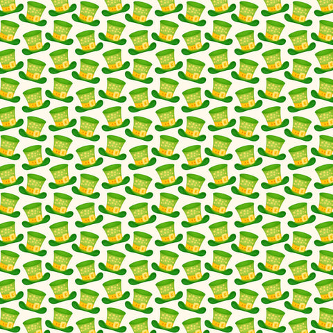 Scrapbook Supply - 12"x 12" Lucky Hats (Lucky Irish Collection) Double-Sided Paper