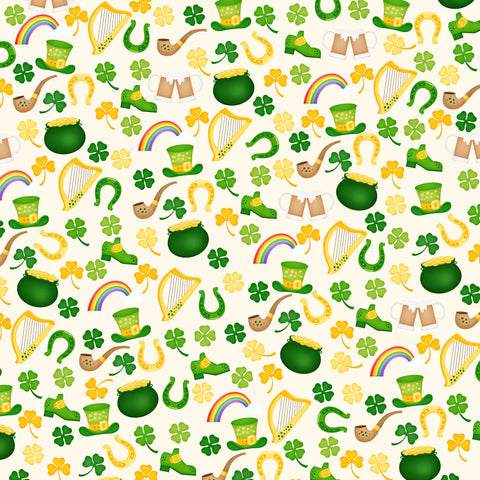 Scrapbook Supply - 12"x 12" Lucky Menagerie (Lucky Irish Collection) Double-Sided Paper