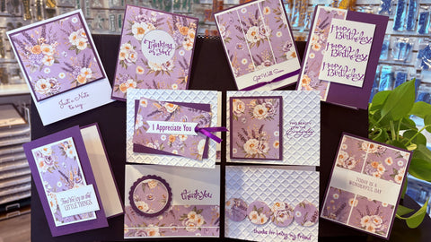 Pat's Lavender Fields One Sheet Wonder Card Class