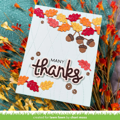 Lawn Fawn - Leaf and Acorn Border Dies