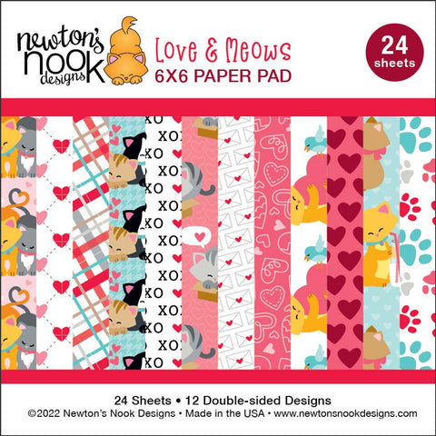 Newtons Nook 6"x 6" Love & Meows Paper Pad