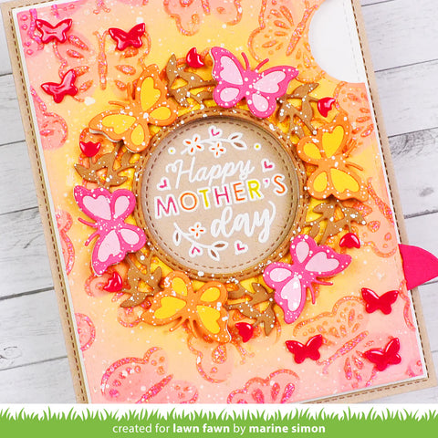 Lawn Fawn - Magic Iris Butterfly Wreath Add-On Dies