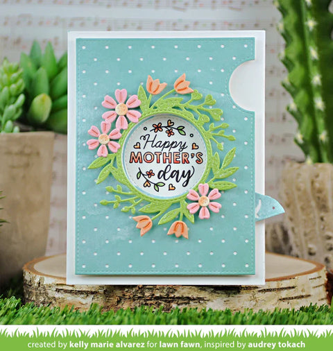 Lawn Fawn - Magic Iris Floral Wreath Add-On Dies