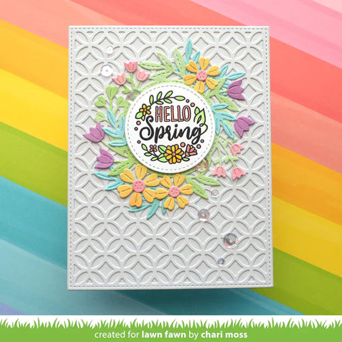 Lawn Fawn - Magic Iris Floral Wreath Add-On Dies