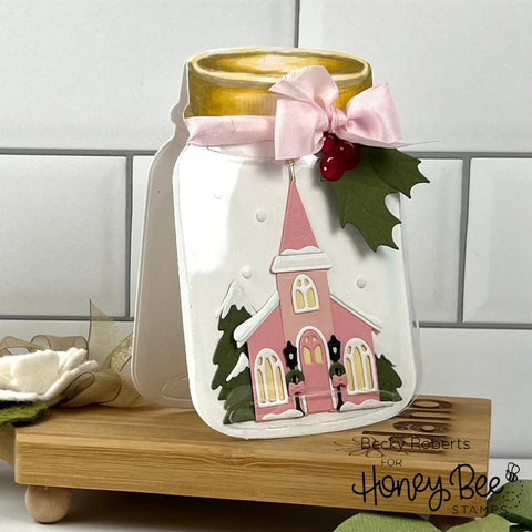 Honey Bee - Mason Jar Vase Die