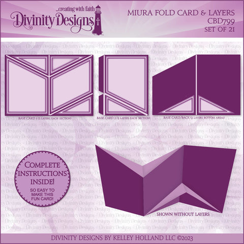 Divinity Designs - Miura Fold Card & Layers Dies (CBD799)