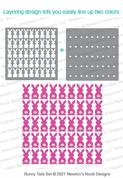 Newton's Nook - Bunny Tails Stencil Set (2 pcs)