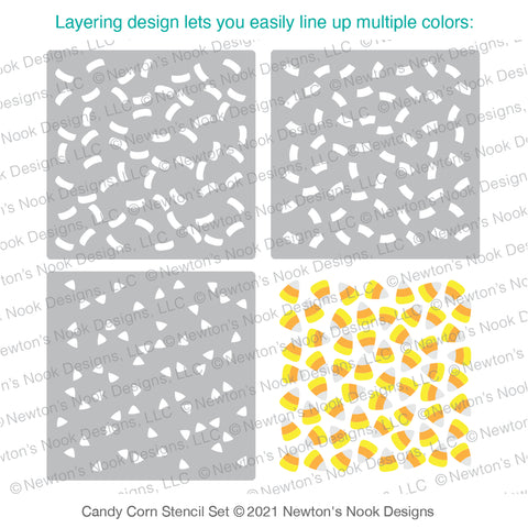 Newtons Nook - Candy Corn Stencil (3 Piece Set)