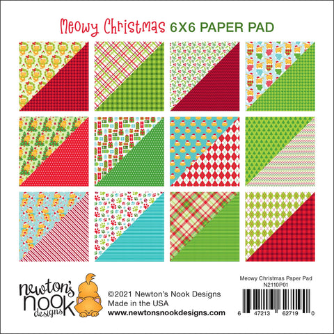 Newton's Nook - 6x6 Meowy Christmas Paper Pad