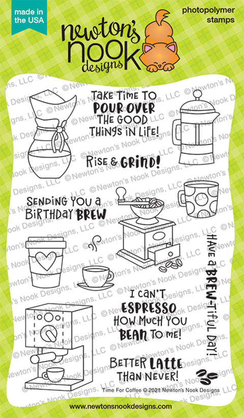 Newton's Nook - Time for Coffee Stamp Set