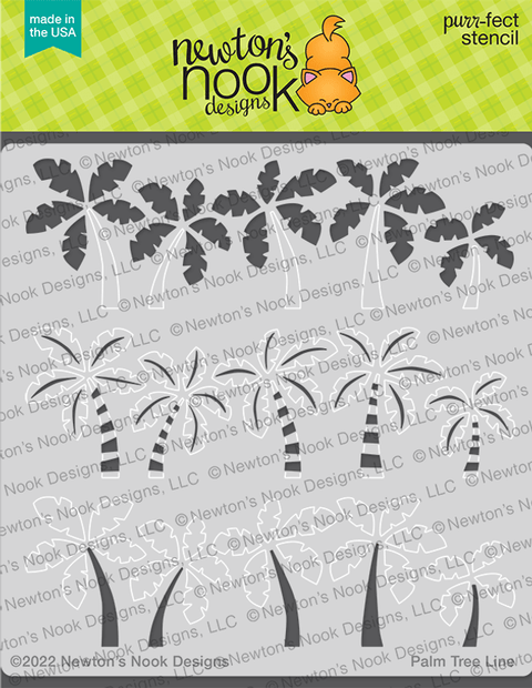 Newton's Nook - Palm Tree Line Stencil