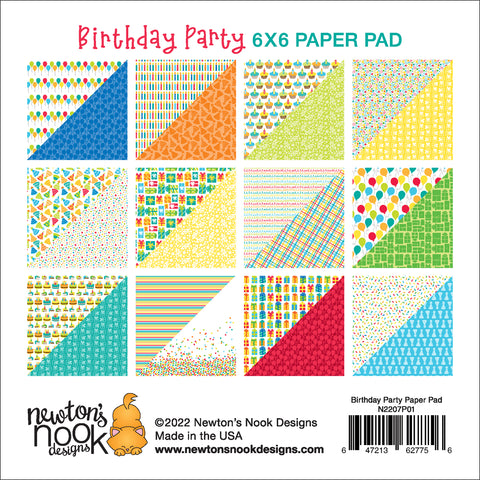 Newton's Nook - 6x6 Birthday Party Paper Pad