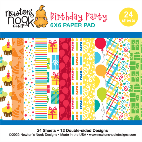 Newton's Nook - 6x6 Birthday Party Paper Pad