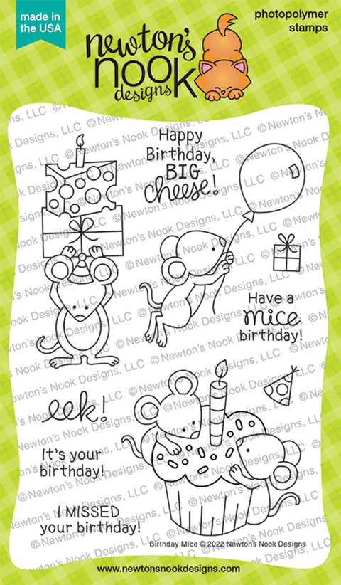 Newton's Nook - Birthday Mice Stamp Set