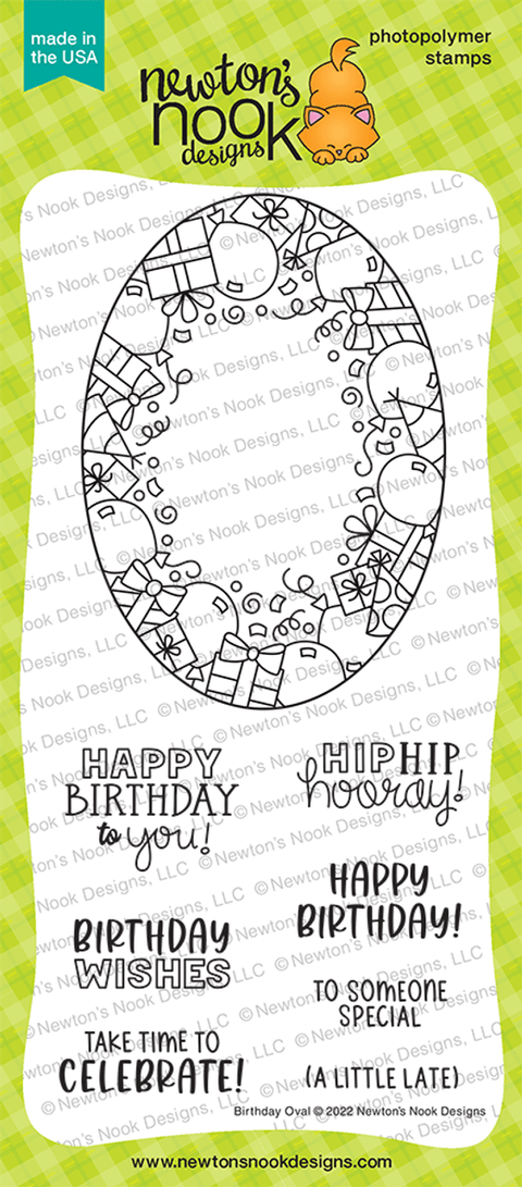 Newton's Nook - Birthday Oval Stamp Set