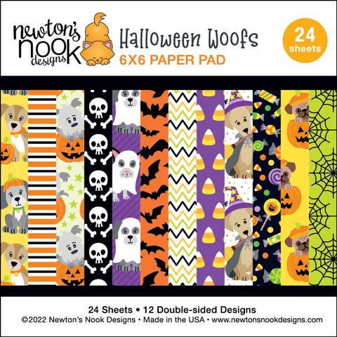 Newton's Nook - 6x6 Halloween Woofs Paper Pad