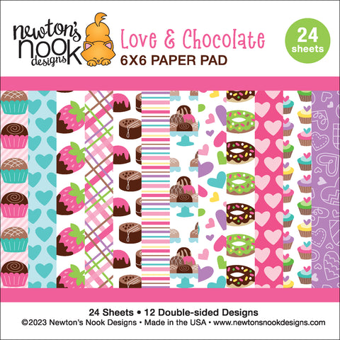 Newtons Nook 6"x 6" Love & Chocolate Paper Pad