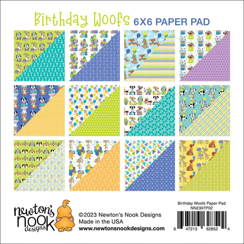 Newton's Nook - 6x6 Birthday Woofs Paper Pad