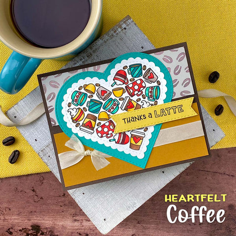 Newton's Nook - Heartfelt Coffee Stamp Set