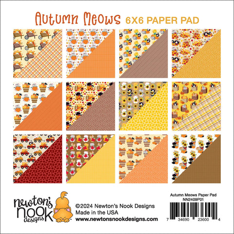 Newton's Nook - 6x6 Autumn Meows Paper Pad