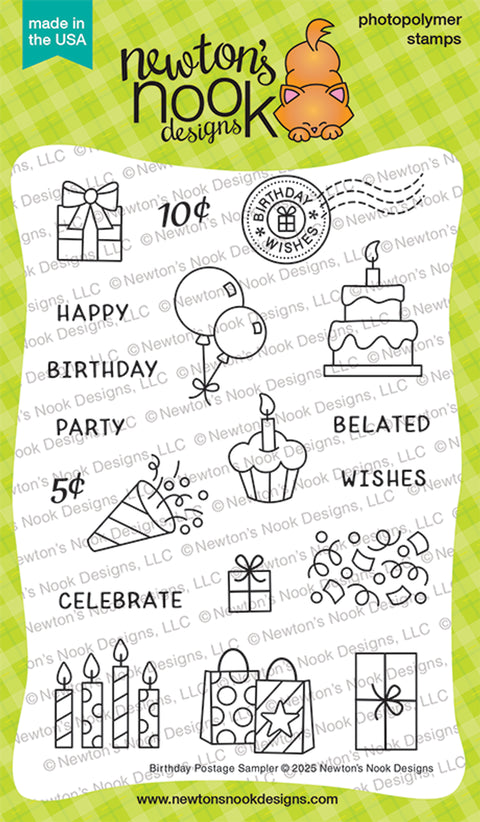 Newton's Nook - Birthday Postage Sampler Dies