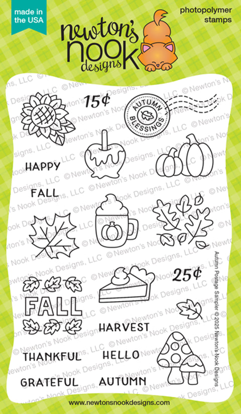 Newton's Nook - Autumn Postage Sampler Dies