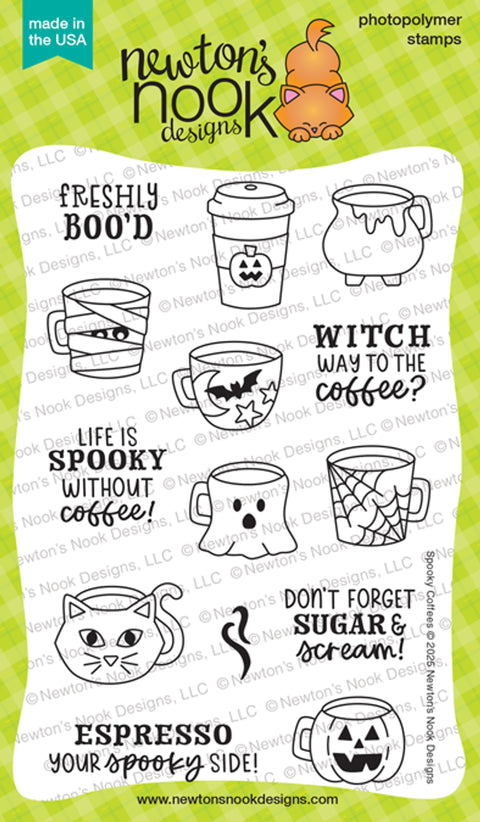 Newtons Nook - Spooky Coffees Stamp Set