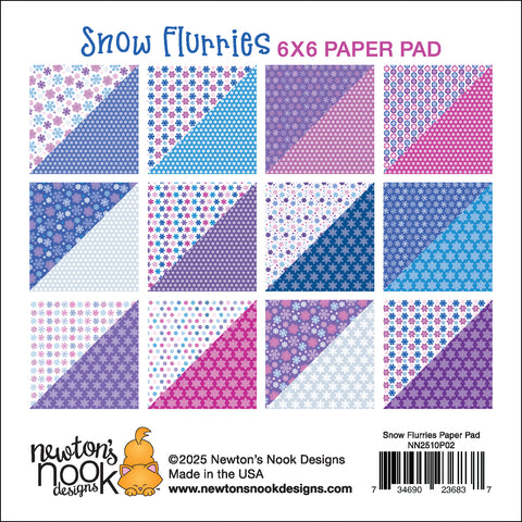 Newton's Nook - 6x6 Snow Flurries Paper Pad