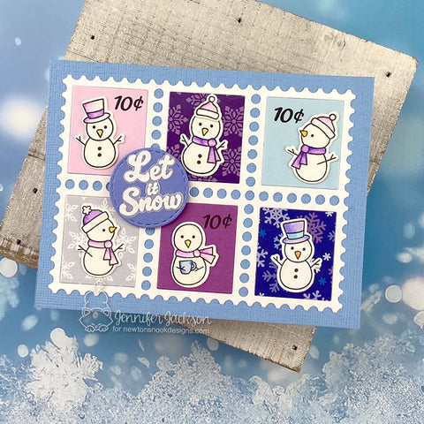 Newton's Nook - Snowman Postage Sampler Stamp Set